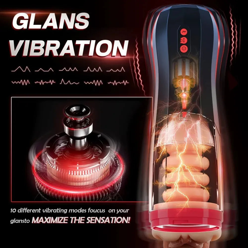 Telescopic Male Masturbation Cup Vibrating for Men